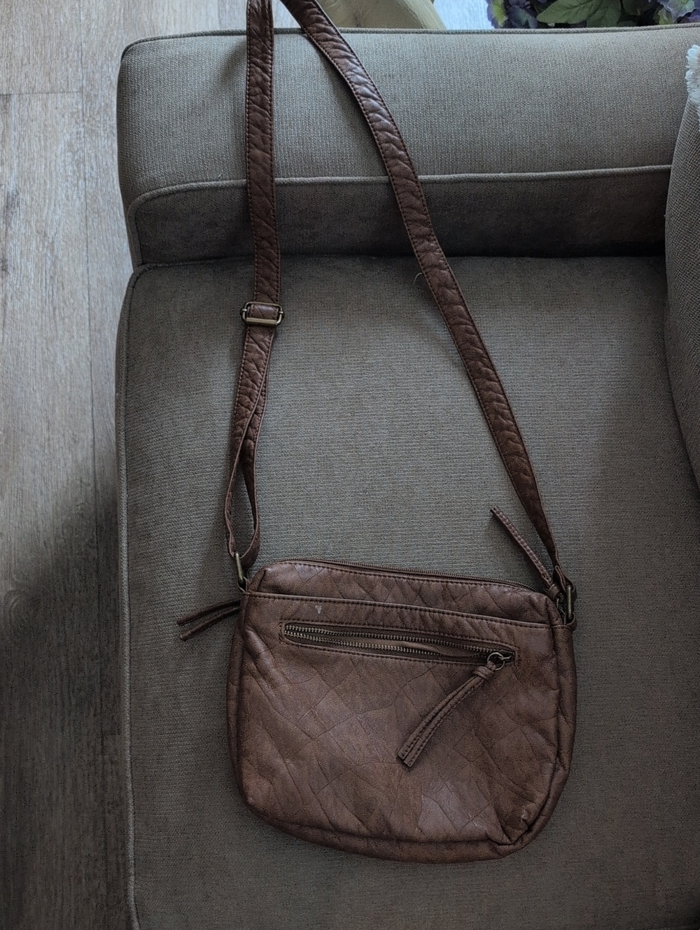 Classic Brown Crossbody Bag - Women